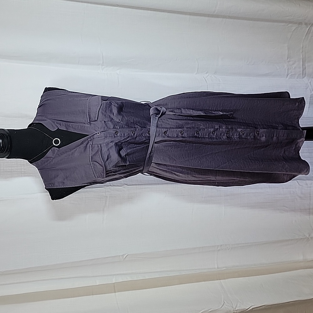 Motherhood Maternity Sleeveless Button-up Dress w/Belt - Picture 2 of 16